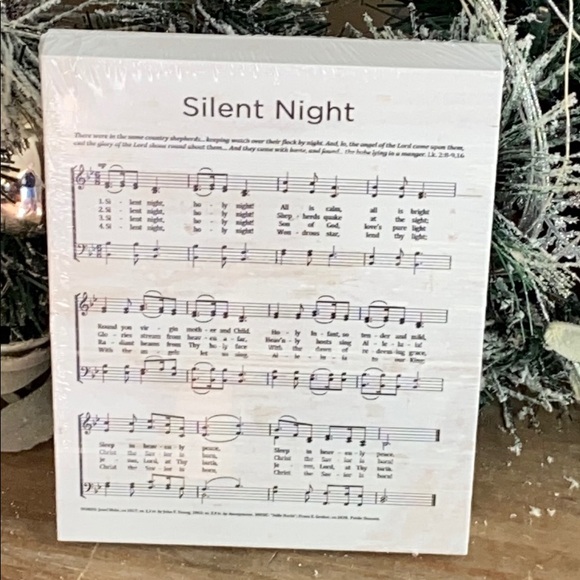 Other - Country Farmhouse Silent Night Sheet Music Sign